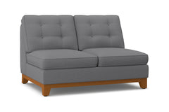 Brentwood Armless Loveseat :: Leg Finish: Pecan