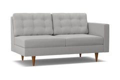 Logan Right Arm Apartment Size Sofa :: Leg Finish: Pecan / Configuration: RAF - Chaise on the Right