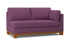 Avalon Right Arm Apartment Size Sofa :: Leg Finish: Pecan / Configuration: RAF - Chaise on the Right