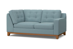 Brentwood Right Arm Corner Loveseat :: Leg Finish: Pecan / Configuration: RAF - Chaise on the Right