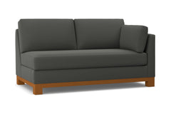 Avalon Right Arm Apartment Size Sofa :: Leg Finish: Pecan / Configuration: RAF - Chaise on the Right