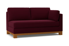 Avalon Right Arm Apartment Size Sofa :: Leg Finish: Pecan / Configuration: RAF - Chaise on the Right