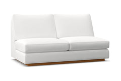 Harper Armless Apartment Size Sofa :: Leg Finish: Pecan