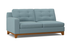 Brentwood Left Arm Apartment Size Sofa :: Leg Finish: Pecan / Configuration: LAF - Chaise on the Left