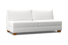 Tuxedo Armless Sofa :: Leg Finish: Pecan