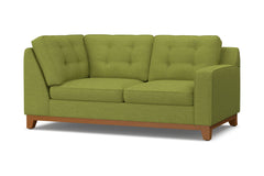 Brentwood Right Arm Corner Loveseat :: Leg Finish: Pecan / Configuration: RAF - Chaise on the Right