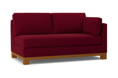 Avalon Right Arm Apartment Size Sofa :: Leg Finish: Pecan / Configuration: RAF - Chaise on the Right