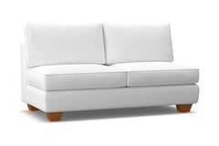 Catalina Armless Apartment Size Sofa :: Leg Finish: Pecan