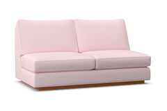 Harper Armless Apartment Size Sofa :: Leg Finish: Pecan