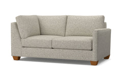 Tuxedo Right Arm Corner Loveseat :: Leg Finish: Pecan / Configuration: RAF - Chaise on the Right