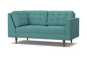 Logan Right Arm Corner Apt Size Sofa :: Leg Finish: Pecan / Configuration: RAF - Chaise on the Right