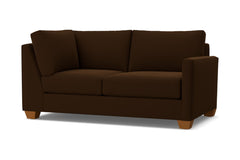 Tuxedo Right Arm Corner Loveseat :: Leg Finish: Pecan / Configuration: RAF - Chaise on the Right