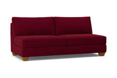 Tuxedo Armless Sofa :: Leg Finish: Pecan