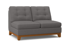 Brentwood Armless Loveseat :: Leg Finish: Pecan