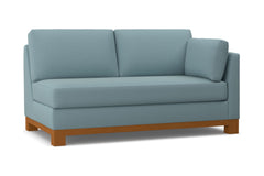 Avalon Right Arm Apartment Size Sofa :: Leg Finish: Pecan / Configuration: RAF - Chaise on the Right