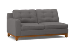 Brentwood Left Arm Apartment Size Sofa :: Leg Finish: Pecan / Configuration: LAF - Chaise on the Left