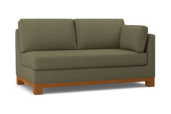 Avalon Right Arm Apartment Size Sofa :: Leg Finish: Pecan / Configuration: RAF - Chaise on the Right