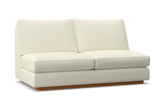 Harper Armless Apartment Size Sofa :: Leg Finish: Pecan