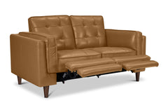 Keating Leather Loveseat with Power Footrests