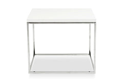 Kings Road End Table WHITE/CHROME - Apt2B