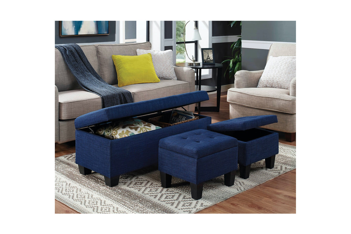 Bench and shop ottoman set