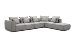 Riley 6pc Modular Sectional Sofa with Ottoman