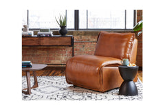 Avery 3pc Armless Leather Motion Modular Sofa