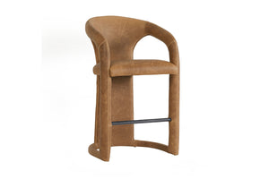 Lindsay Counter Stool Brown Leather