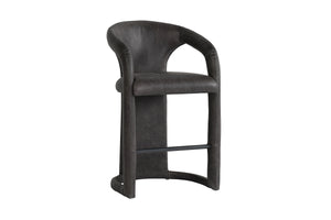 Lindsay Counter Stool Charcoal Leather
