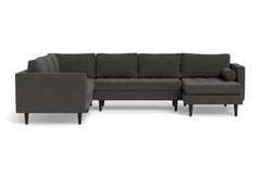 Sadie 4pc Sectional Sofa :: Leg Finish: Espresso / Configuration: RAF - Chaise on the Right