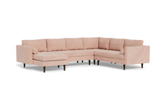 Sadie 4pc Sectional Sofa :: Leg Finish: Espresso / Configuration: LAF - Chaise on the Left