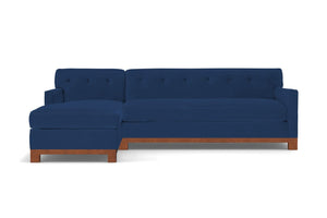 Harrison Ave 2pc Sleeper Sectional LAF in COBALT VELVET