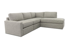 Phoenix 4pc Modular Sectional Sofa :: Configuration: RAF - Chaise on the Right / Arm Style: Track Arm