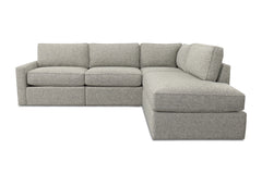 Phoenix 4pc Modular Sectional Sofa :: Configuration: RAF - Chaise on the Right / Arm Style: Track Arm