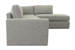 Phoenix 4pc Modular Sectional Sofa :: Configuration: RAF - Chaise on the Right / Arm Style: Track Arm