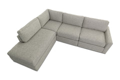 Phoenix 4pc Modular Sectional Sofa :: Configuration: L.A.F. - Chaise on the Left / Arm Style: Track Arm