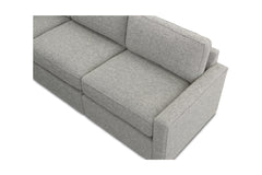 Phoenix 4pc Modular Sectional Sofa :: Configuration: L.A.F. - Chaise on the Left / Arm Style: Track Arm