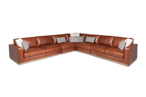 Stella 5pc Leather Sectional Sofa