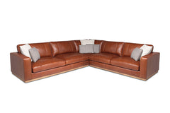 Stella 3pc Leather Sectional Sofa