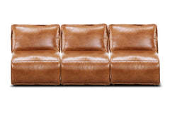 Avery 3pc Armless Leather Motion Modular Sofa