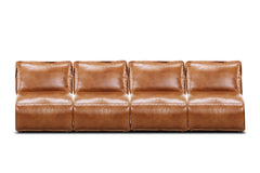 Avery 4pc Armless Leather Motion Modular Sofa