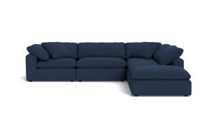 Westover 5pc Sectional Sofa W/ Ottoman :: Leg Finish: Espresso
