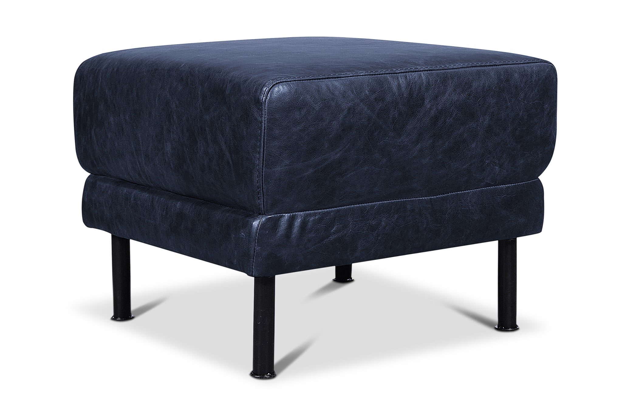 Anders Leather Ottoman