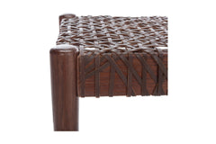 Evans Leather Bench