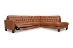 Toranado 2pc Leather Sectional with Power Footrests