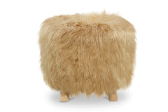 Wilkins Faux Fur Ottoman