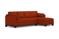 Avalon 2pc Sleeper Sectional :: Leg Finish: Espresso / Sleeper Option: Memory Foam Mattress / Configuration: RAF - Chaise on the Right