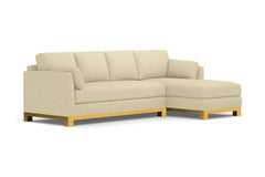 Avalon 2pc Sleeper Sectional :: Leg Finish: Natural / Sleeper Option: Deluxe Innerspring Mattress / Configuration: RAF - Chaise on the Right