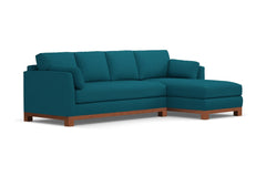 Avalon 2pc Sectional Sofa :: Leg Finish: Pecan / Configuration: RAF - Chaise on the Right