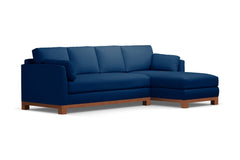 Avalon 2pc Sleeper Sectional :: Leg Finish: Pecan / Sleeper Option: Memory Foam Mattress / Configuration: RAF - Chaise on the Right